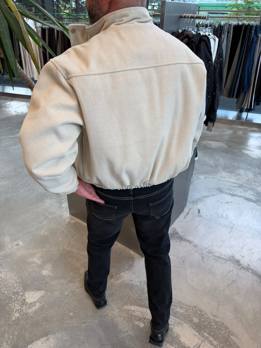 Krem Kadife Bomber Mont SN4587