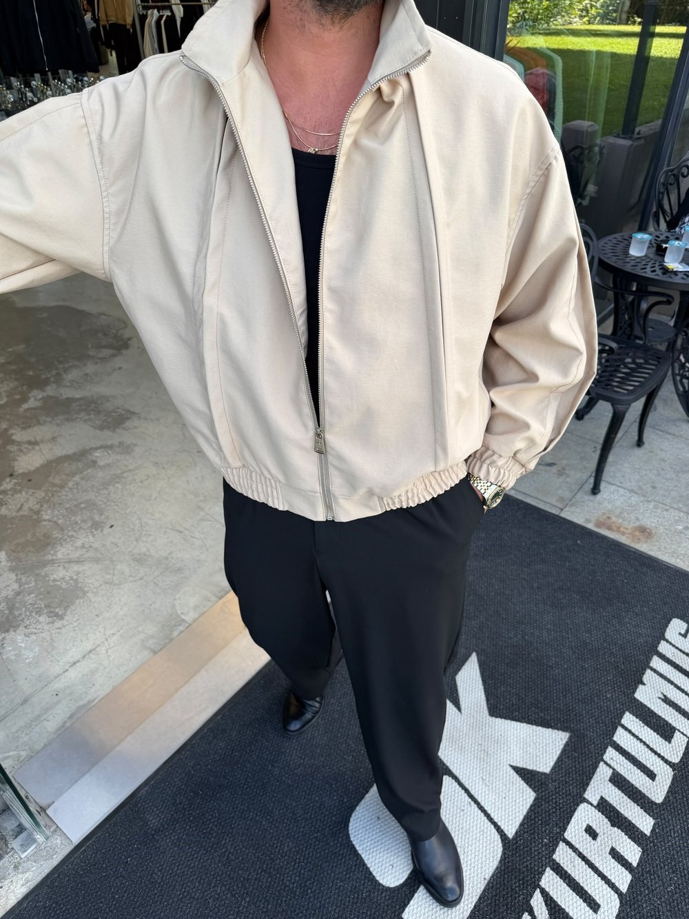 Bej Körüklü Gabardin Ceket RT151