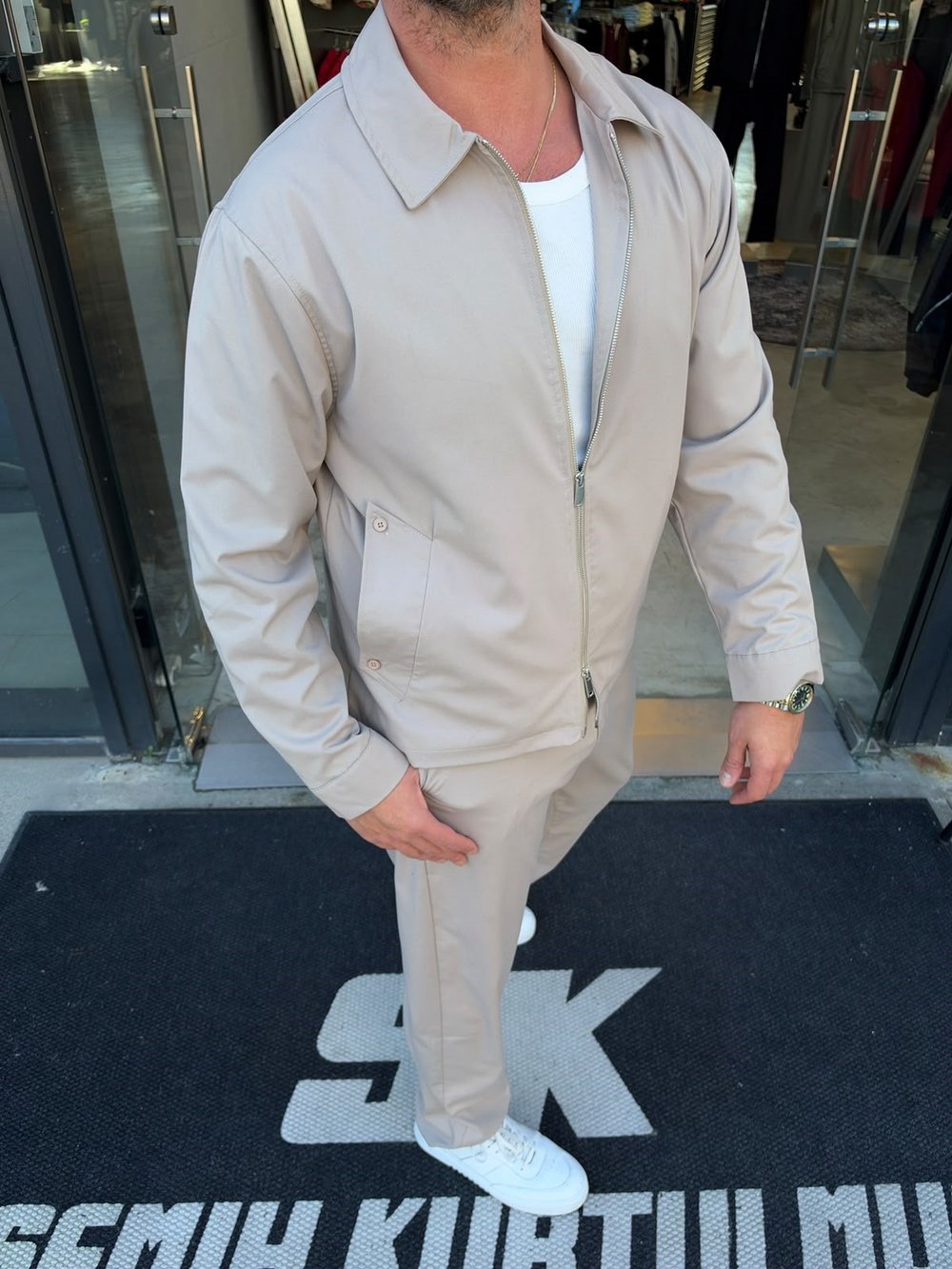 Krem Regular Fit Takım WE3444