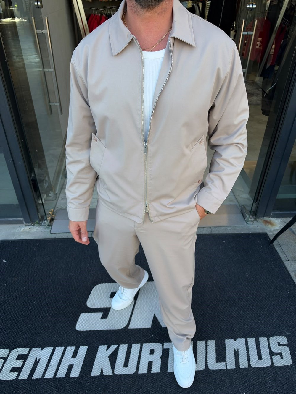 Krem Regular Fit Takım WE3444
