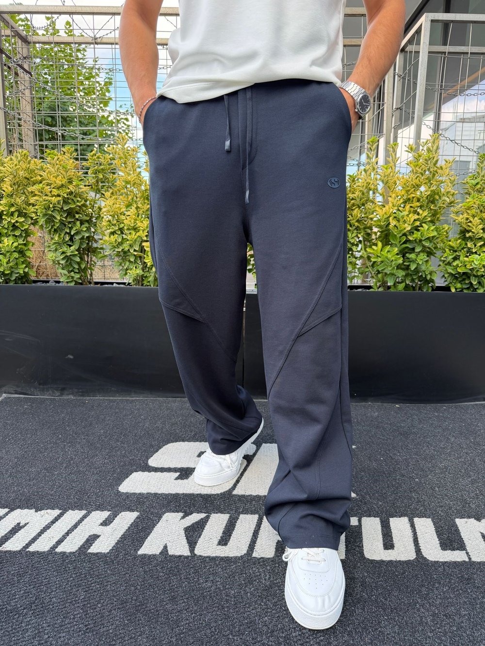Lacivert S Logolu Doubleface Parçalı Eşofman SP256