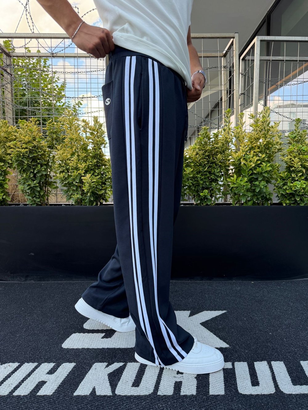 Lacivert Yan Şeritli Doubleface Eşofman SP259