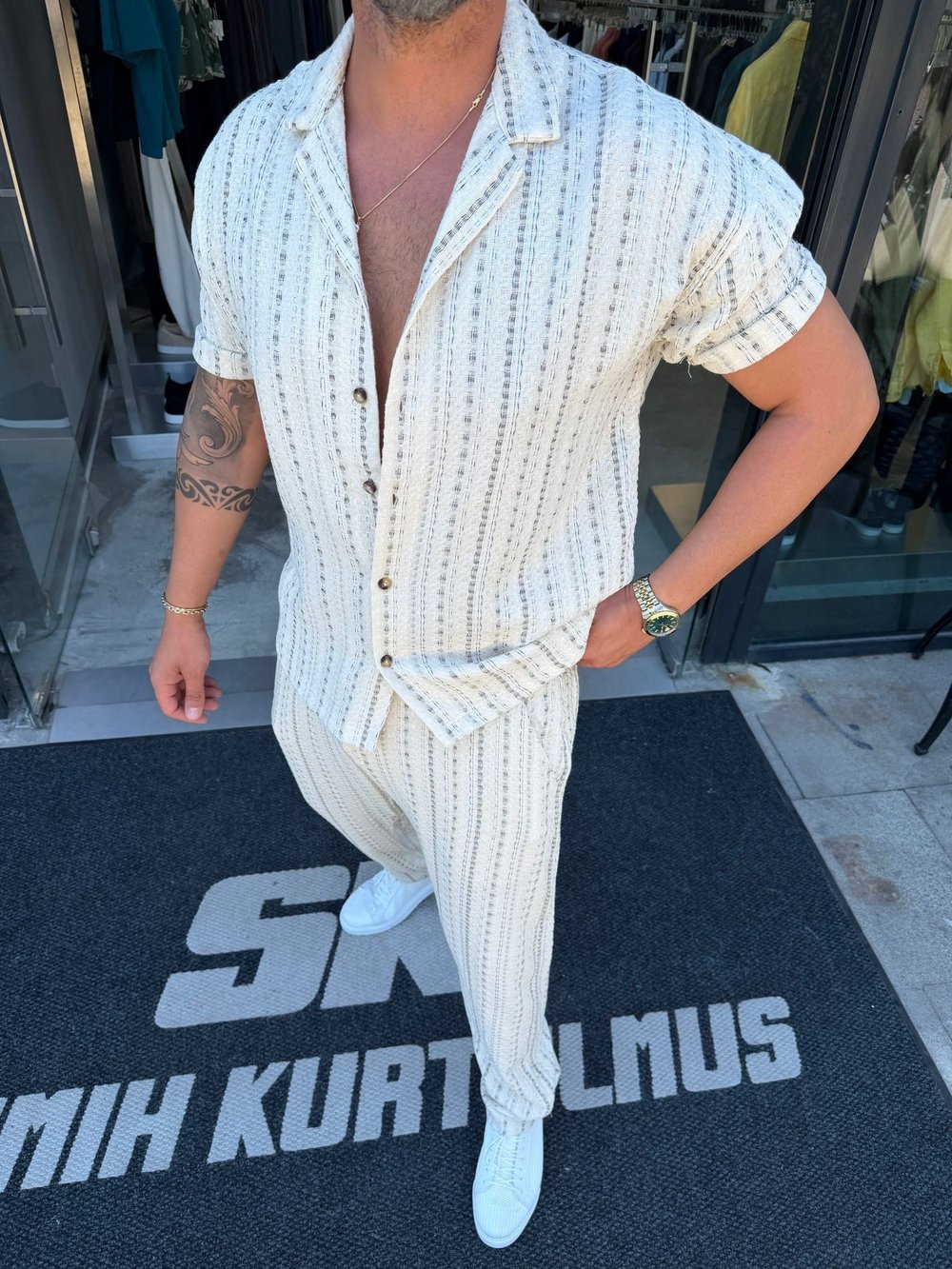 MRK Etnik Desen Triko Takım MRK1573