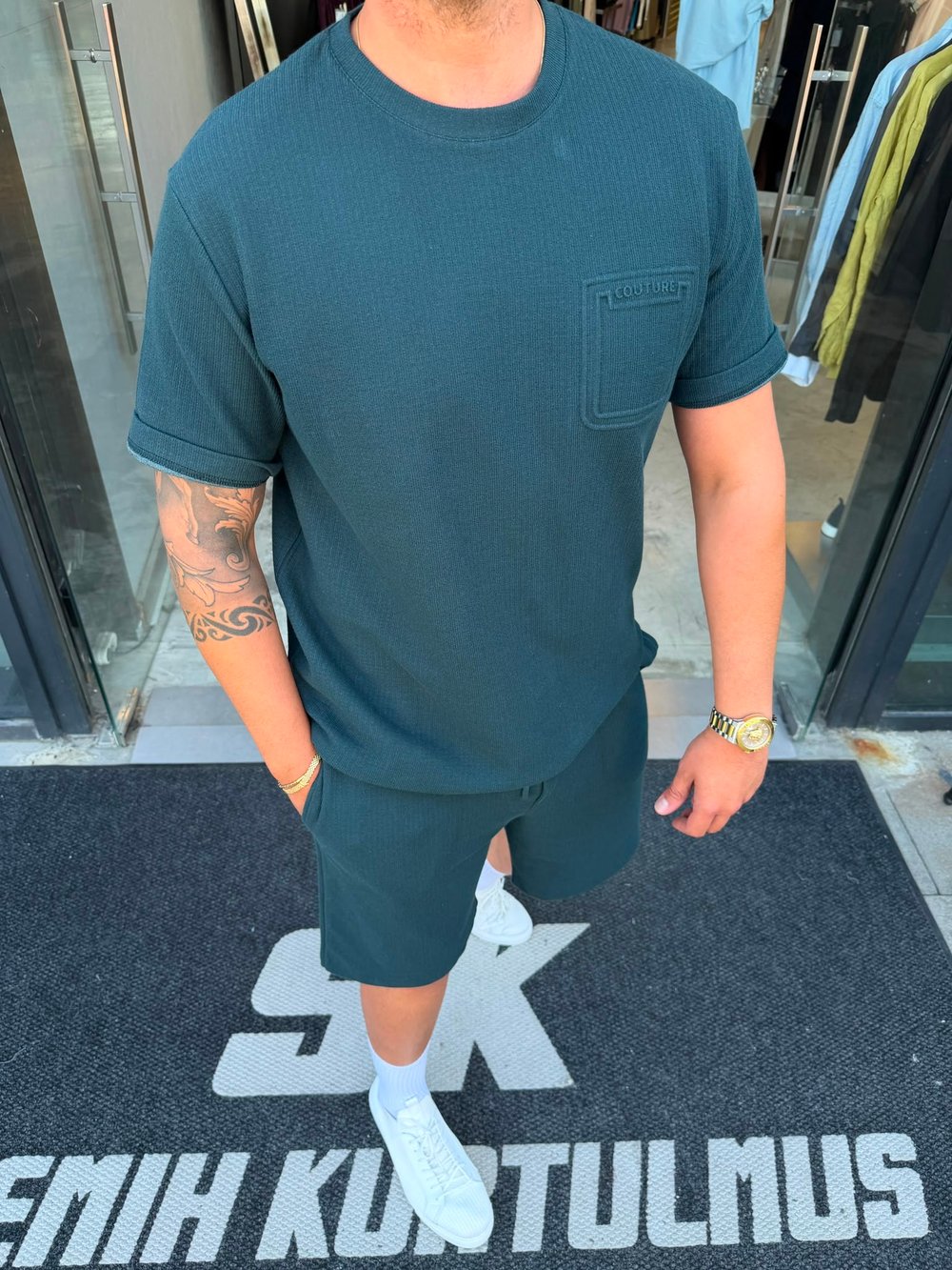 MRK Petrol Couture Triko Takım