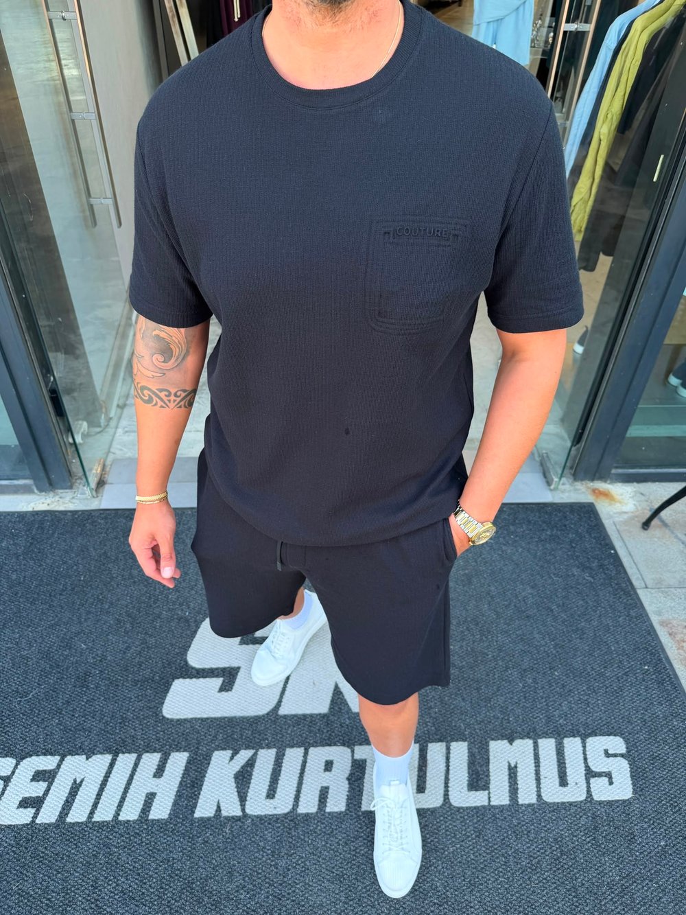 MRK Siyah Couture Triko Takım