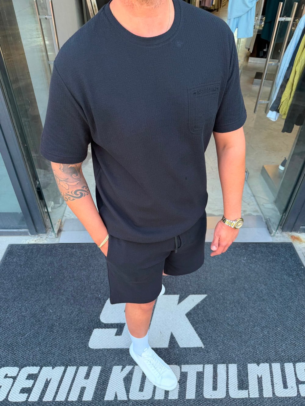 MRK Siyah Couture Triko Takım