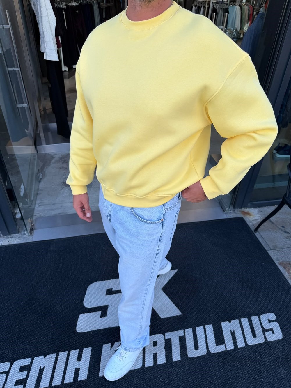 Sarı Boxy Fit Basic Sweat SN5102