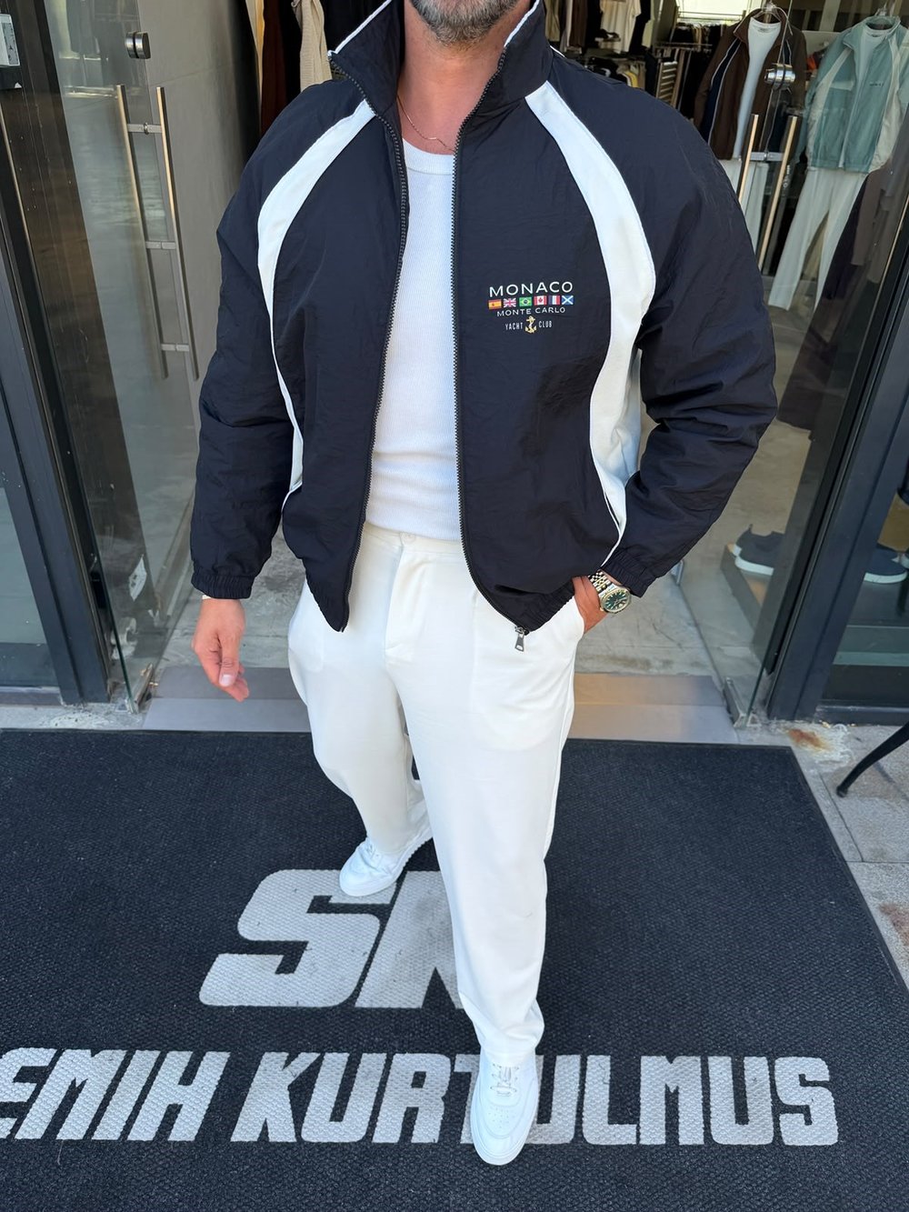 Siyah Monaco Urban Parçalı Mont SPK8
