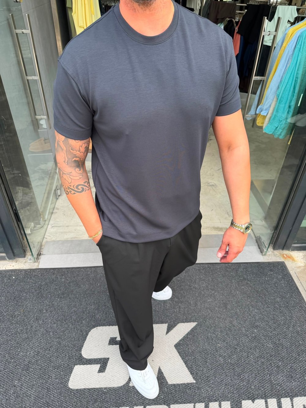 SK İthal Modal Lacivert T-Shirt