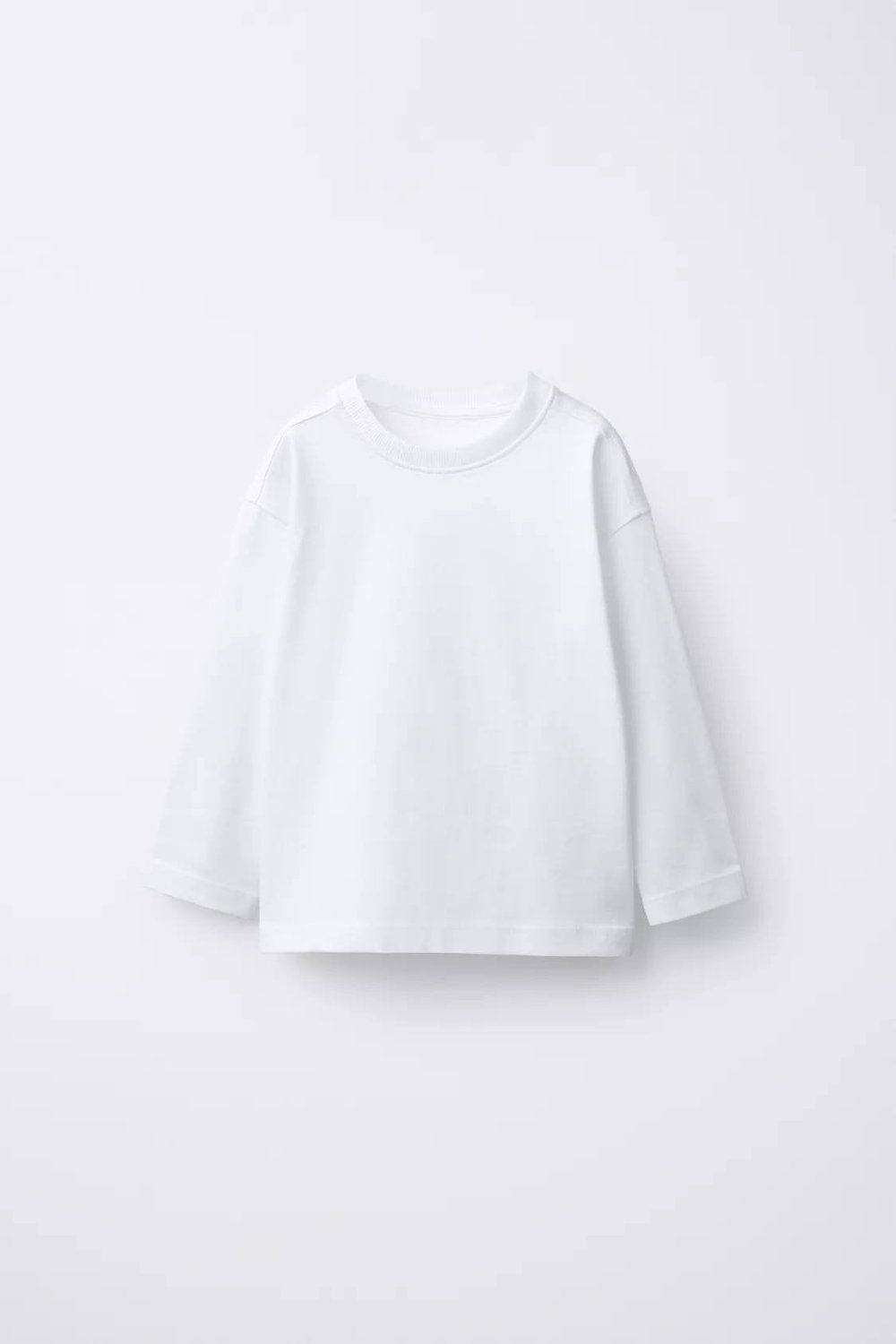 LACIEL UZUN KOL BASIC TSHİRT OVERSIZE BEYAZ