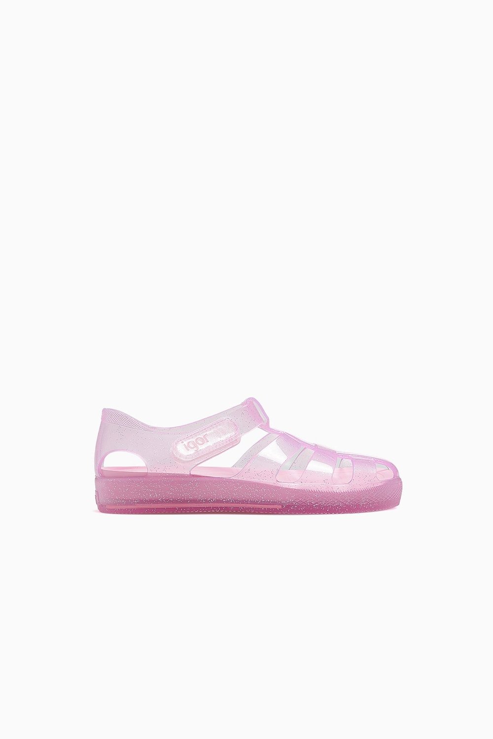 İgor Star Glıtter Kaydırmaz Taban Çocuk Sandalet (21-30) KS10265-STAR GLITER-PEMBE