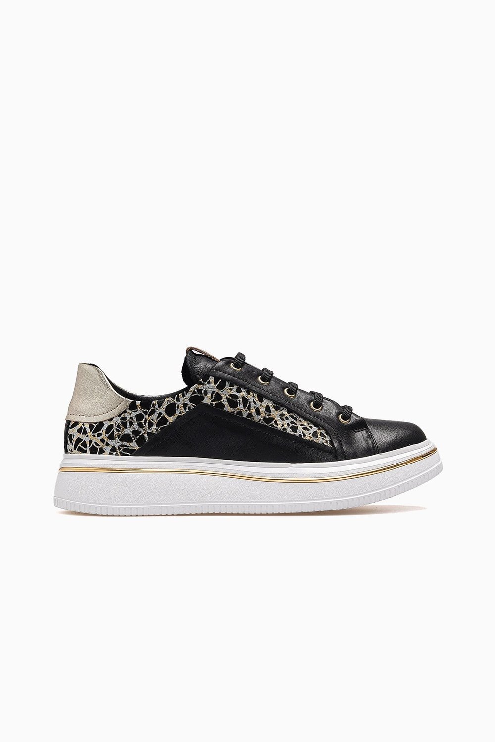 Kadın Deri Günlük Sneaker Ayakkabı D26YA-3885-SİYAH