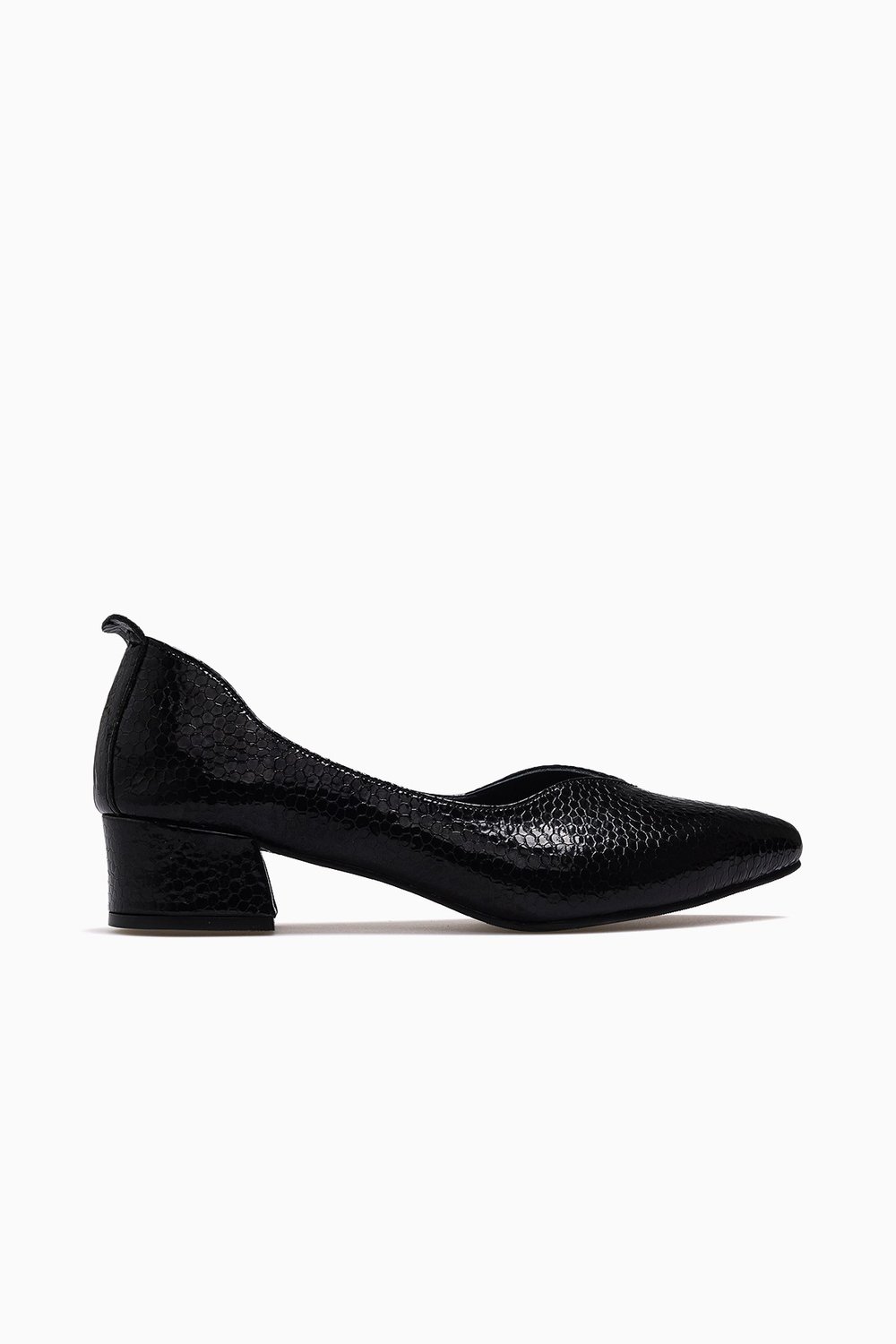 Kadın Deri Günlük Stiletto Ayakkabı 25461068Y-SİYAH KIRIŞIK RUGAN