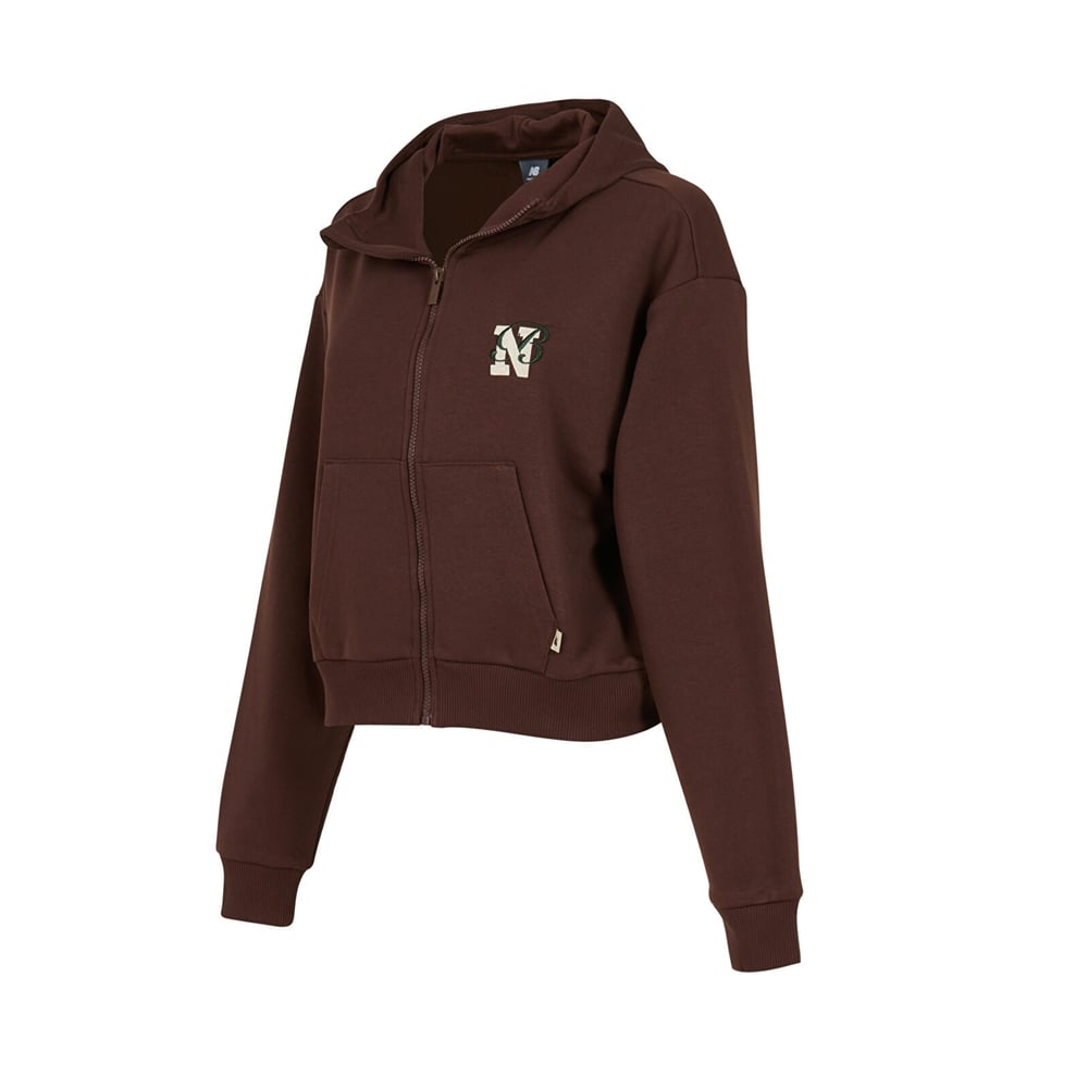 Kadın Fermuarlı Sweatshirt WNJ3625-KAHVE