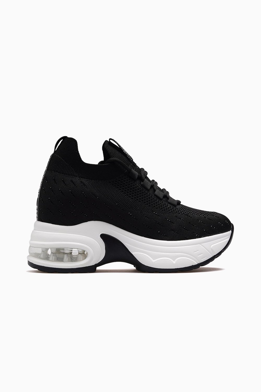 Kadın Gizli Dolgu Topuk Sneaker Ayakkabı 26Y300-8-SİYAH