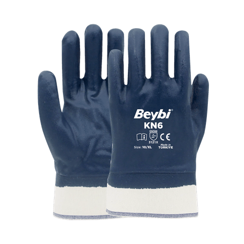 BEYBİ KN6 Petrolcü (Mazotçu) Nitril Eldiven NO:10