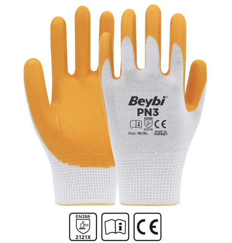 BEYBİ Sarı Nitril Eldiven PN3 NO:10