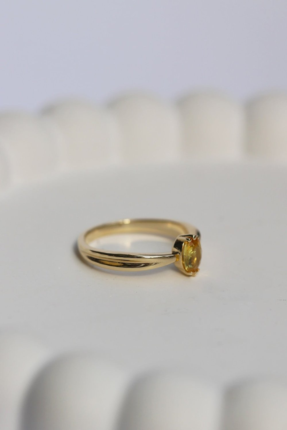 Orange Safir Tasarım Yüzük
