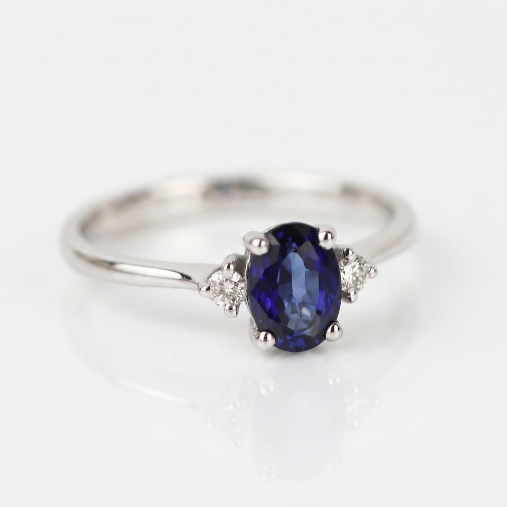 Oval Safir Yüzük