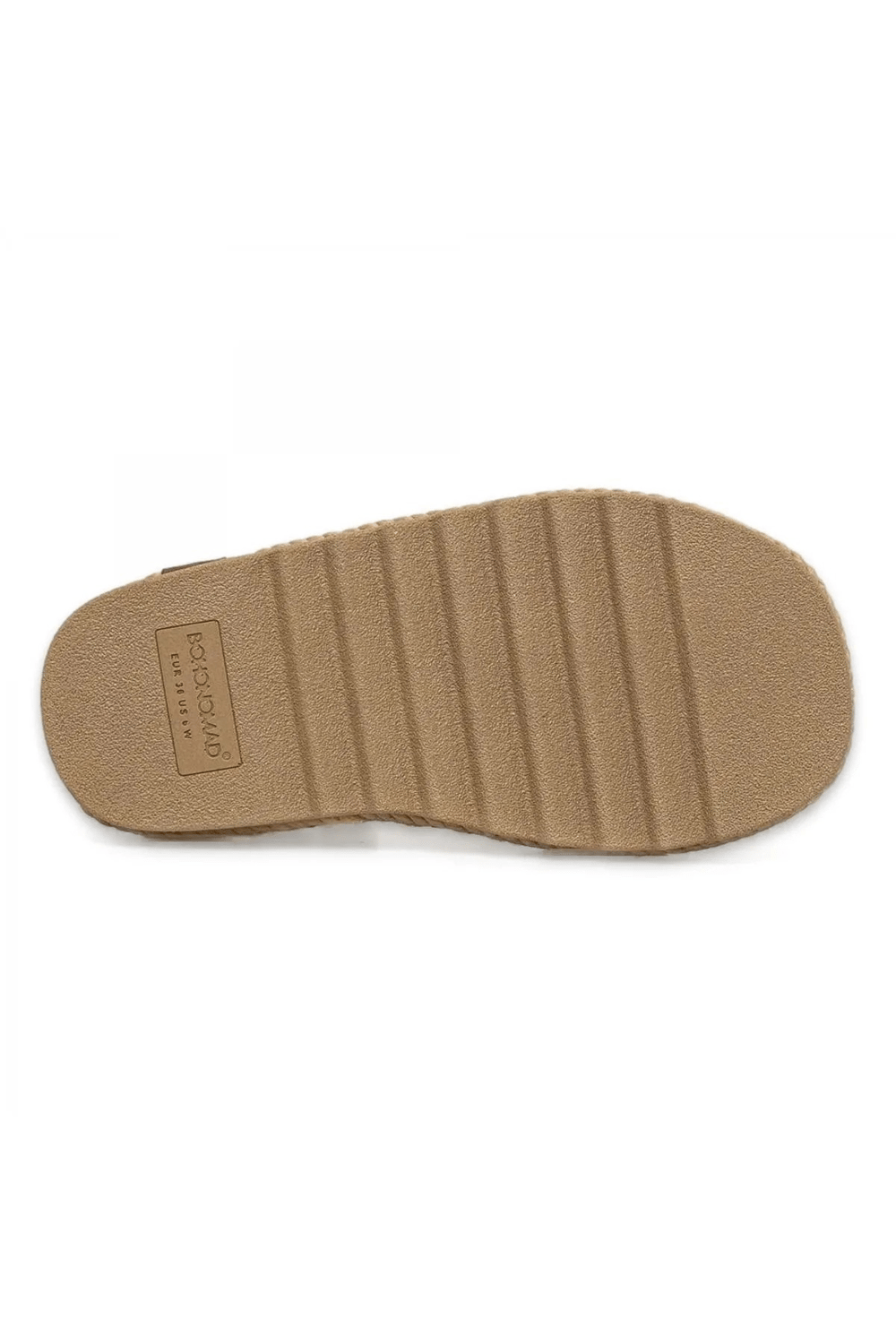Bohonomad Bodrum Mid Platform Kadın Bej Sandalet BOD0012-MP