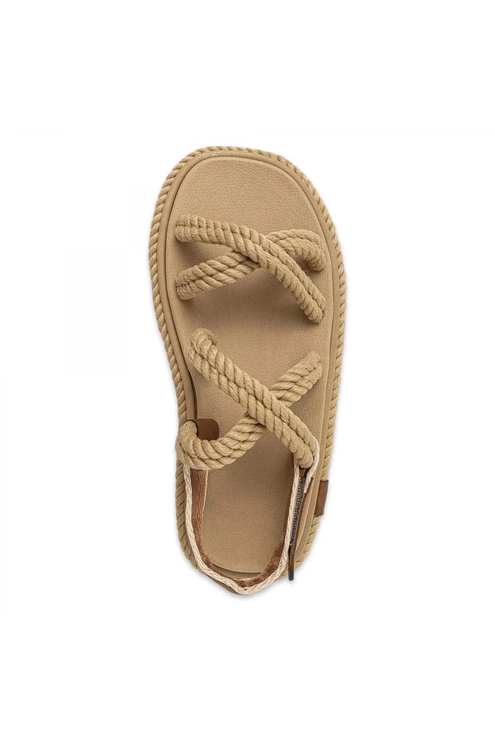 Bohonomad Bodrum Mid Platform Kadın Bej Sandalet BOD0012-MP