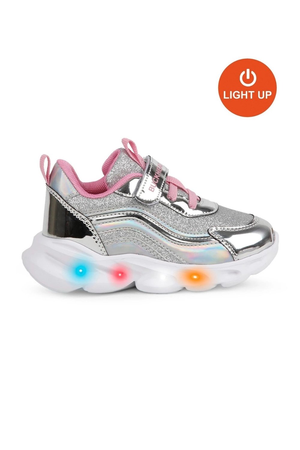Buckhead Glossy Shiny Kız Çocuk Işıklı Spor Ayakkabı - Gümüş BUCK4430-010