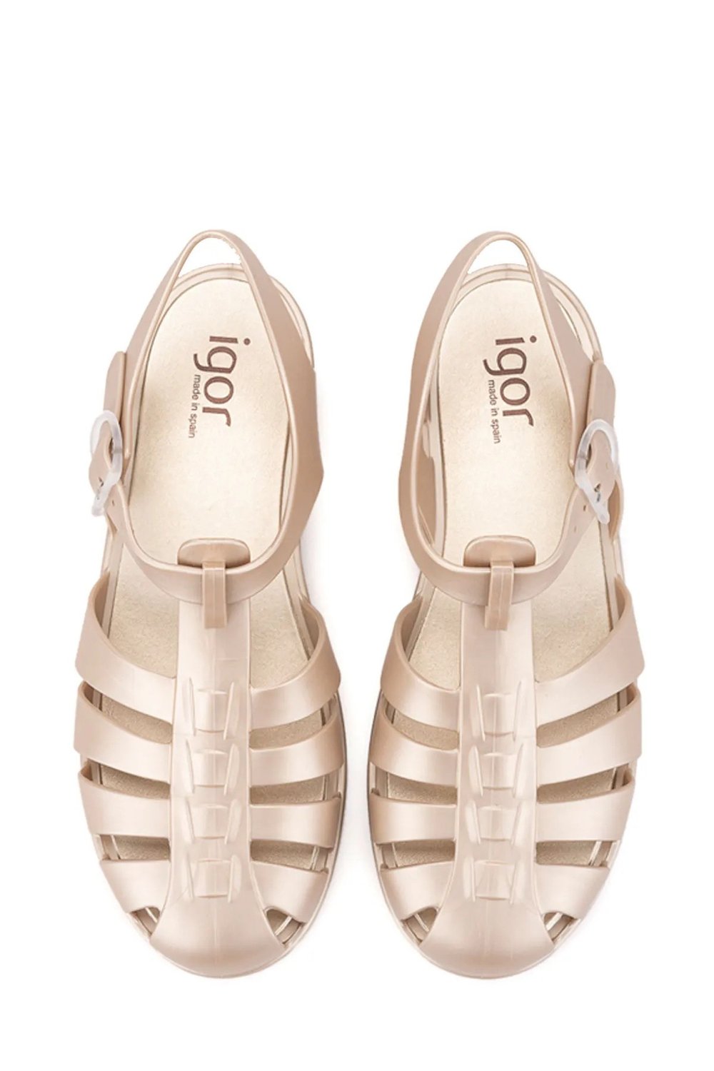 Igor Biarritz Shiny Metal Kadın Sandalet - Parlak Platin BB340-388