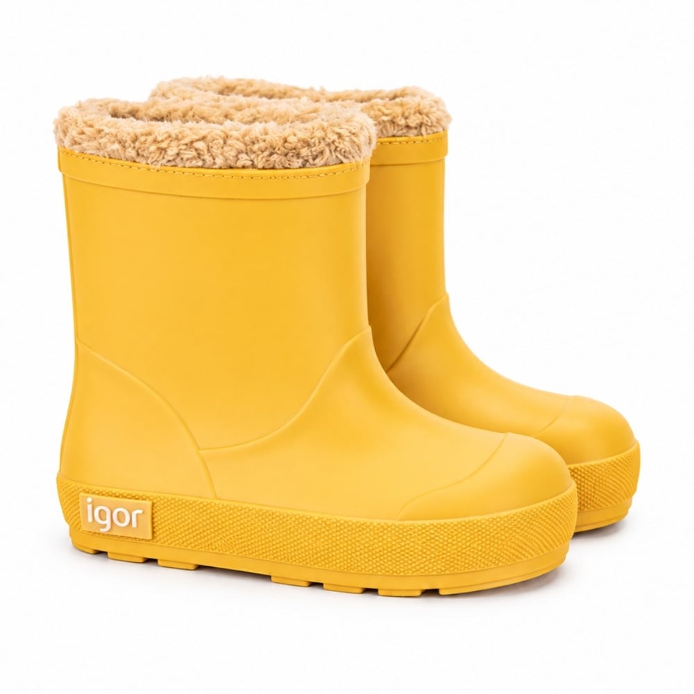 Igor Yogi Borreguito Çocuk Kürklü Yağmur Çizmesi - Sarı W10306-008