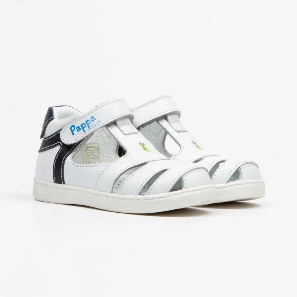 Pappa Çocuk Beyaz Deri Sandalet B0806-01
