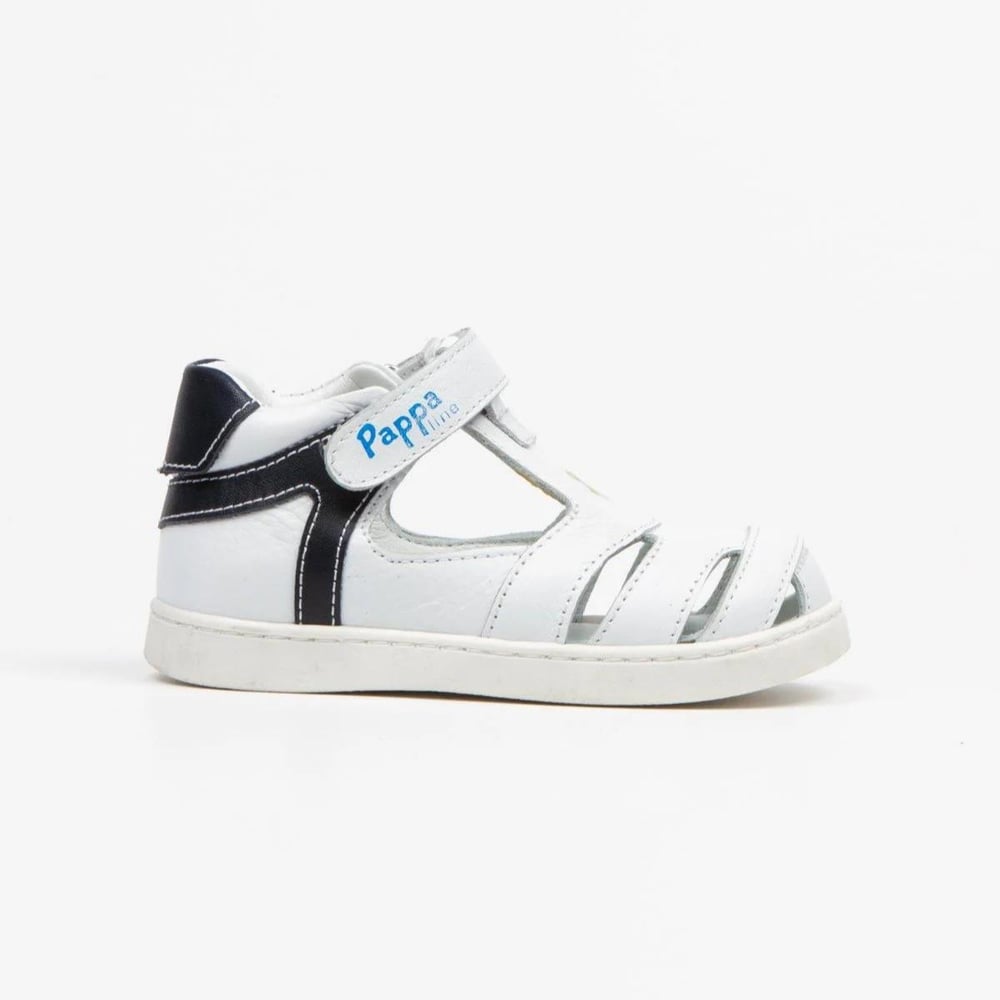 Pappa Çocuk Beyaz Deri Sandalet B0806-01