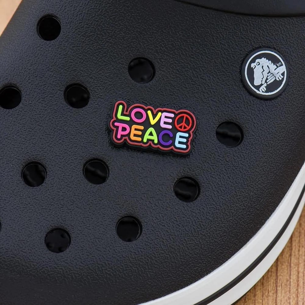 Paqpa 1117 Crocs Terlik Süsü Jibbitz Love Peace