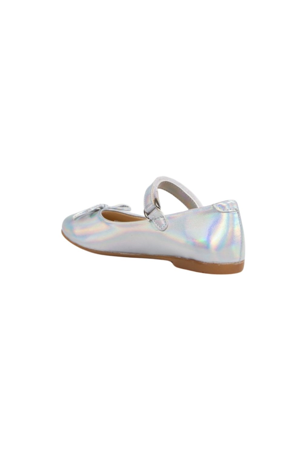 Paqpa Isola Kız Çocuk Soft Tabanlı Gümüş Hologram Babet AB2012-04