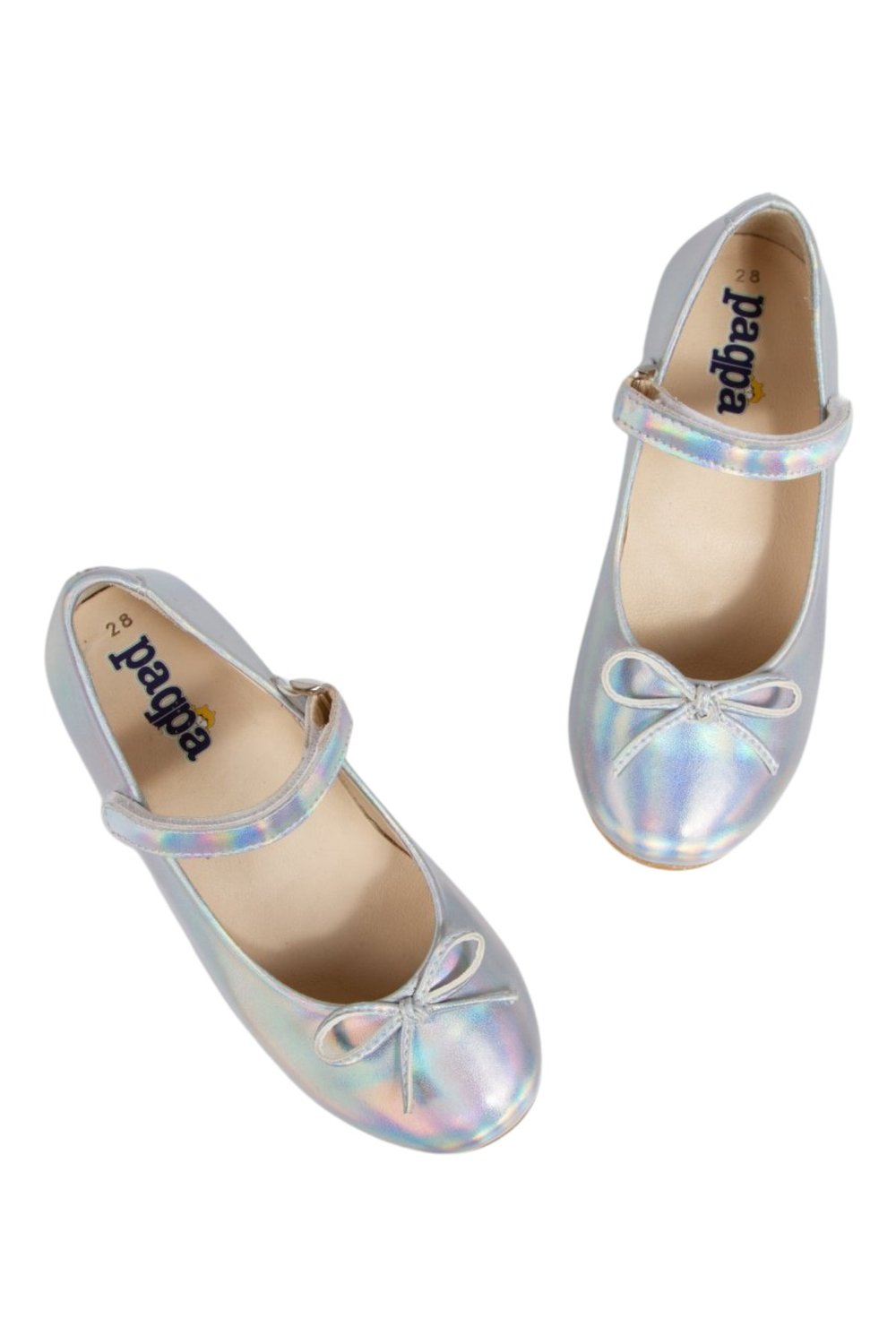Paqpa Isola Kız Çocuk Soft Tabanlı Gümüş Hologram Babet AB2012-04