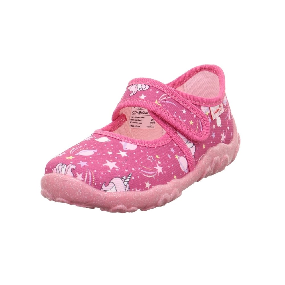 Superfit Bonny Kız Çocuk Ev Kreş Ayakkabısı Unicorn Desenli - Pembe 800283-5550