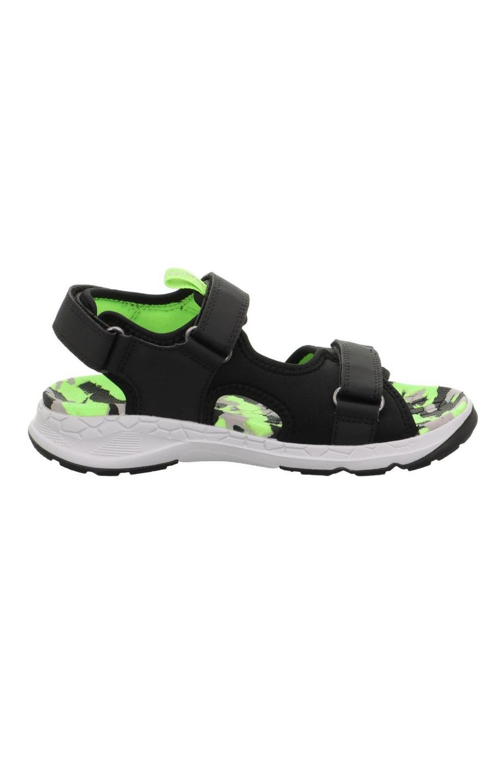 Superfit Criss Cross Çocuk Siyah Yeşil Sandalet 000584-0000