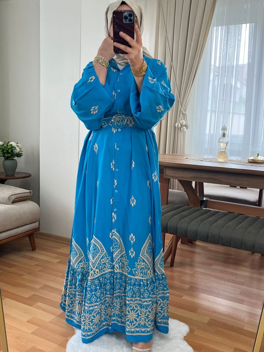 Beyzade Elbise / Mavi
