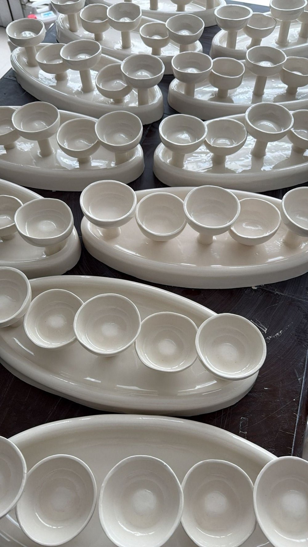 Stoneware Çerezlik Çoklu Sunum Tabağı