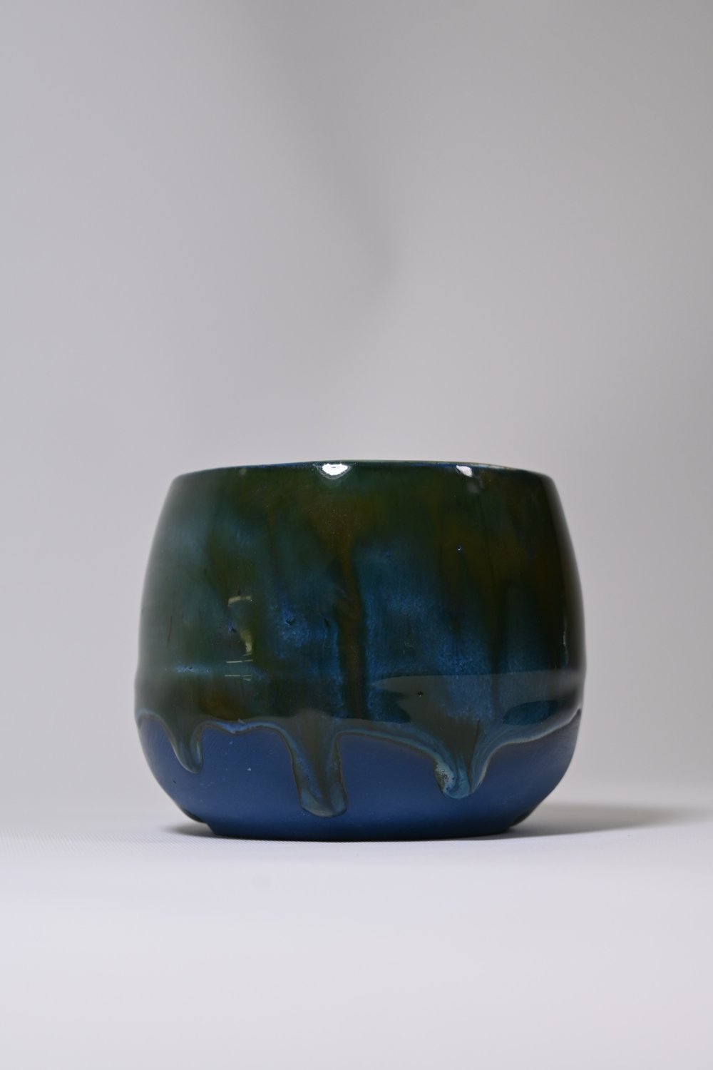 Stoneware Mavi Akışkan Kupa