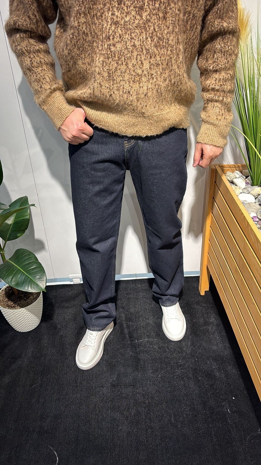 KOYU LACİVERT BAGGY KOT PANTOLON
