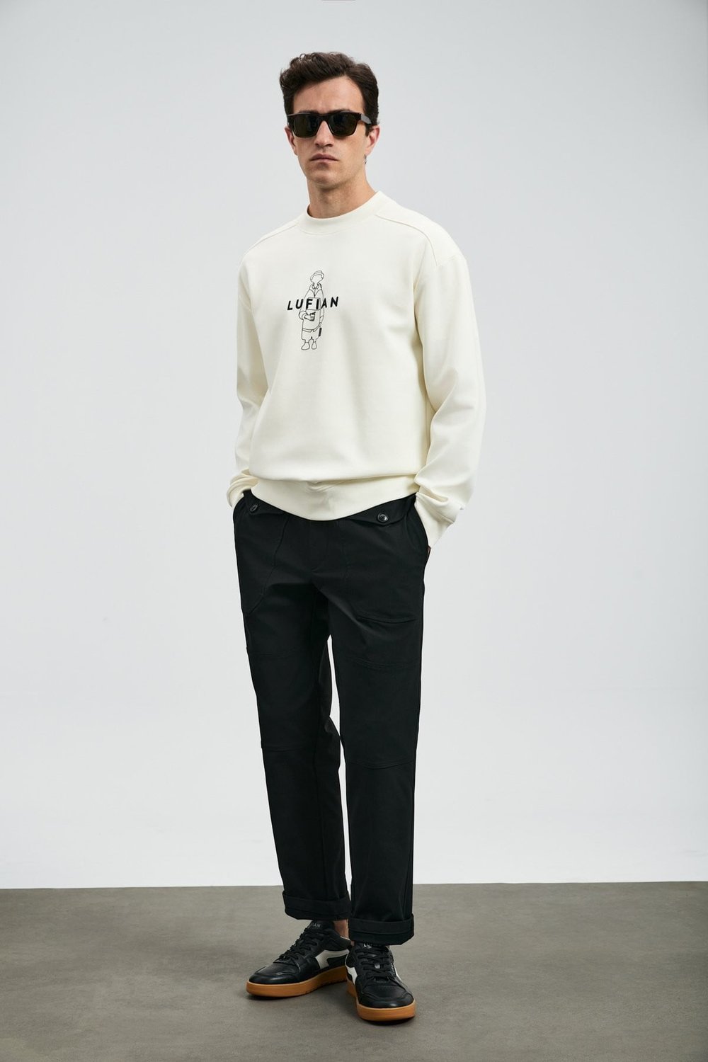 LUFİAN SİMBA KIRIK BEYAZ SWEATSHIRT