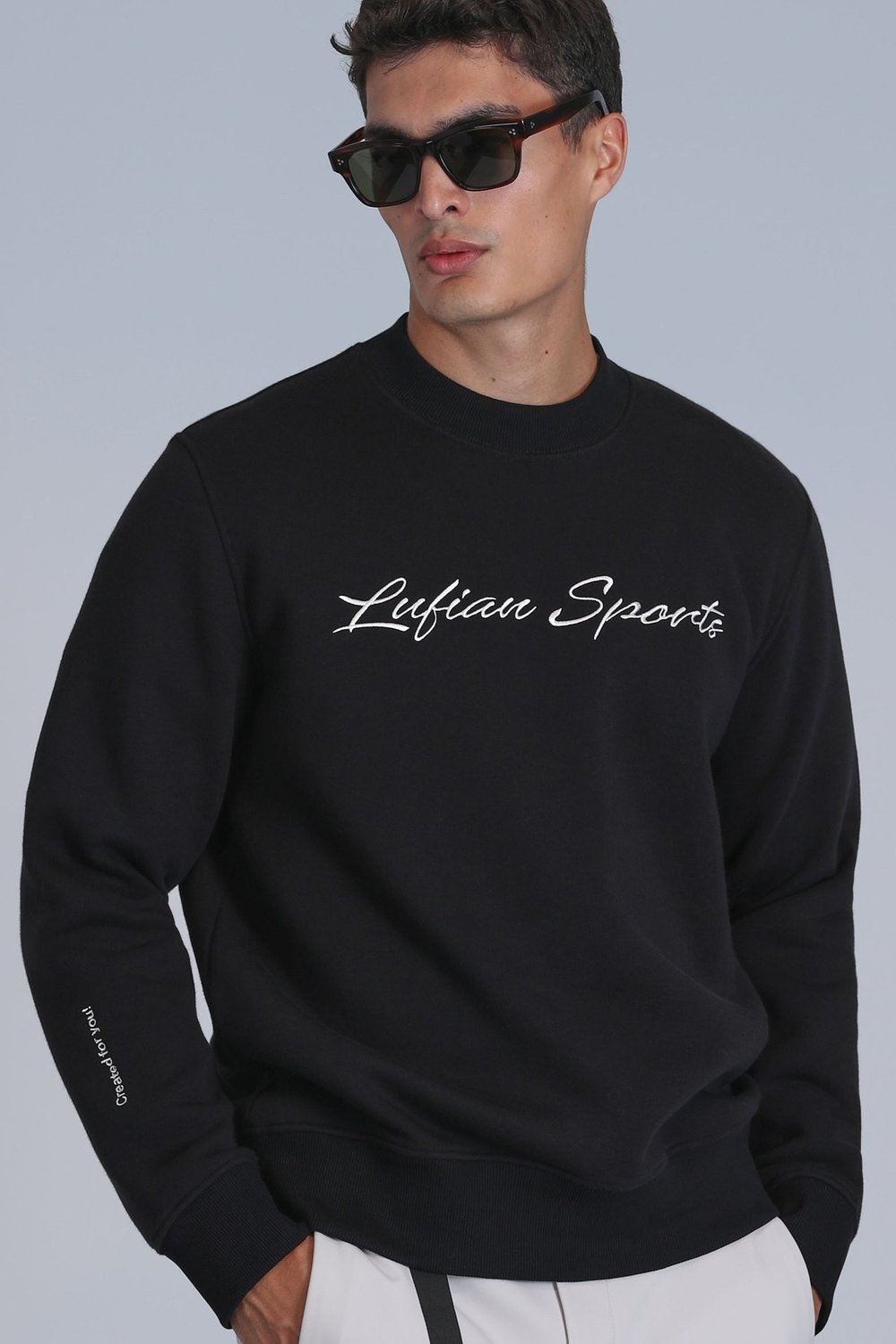 LUFİAN SİYAH BASKILI SWEAT