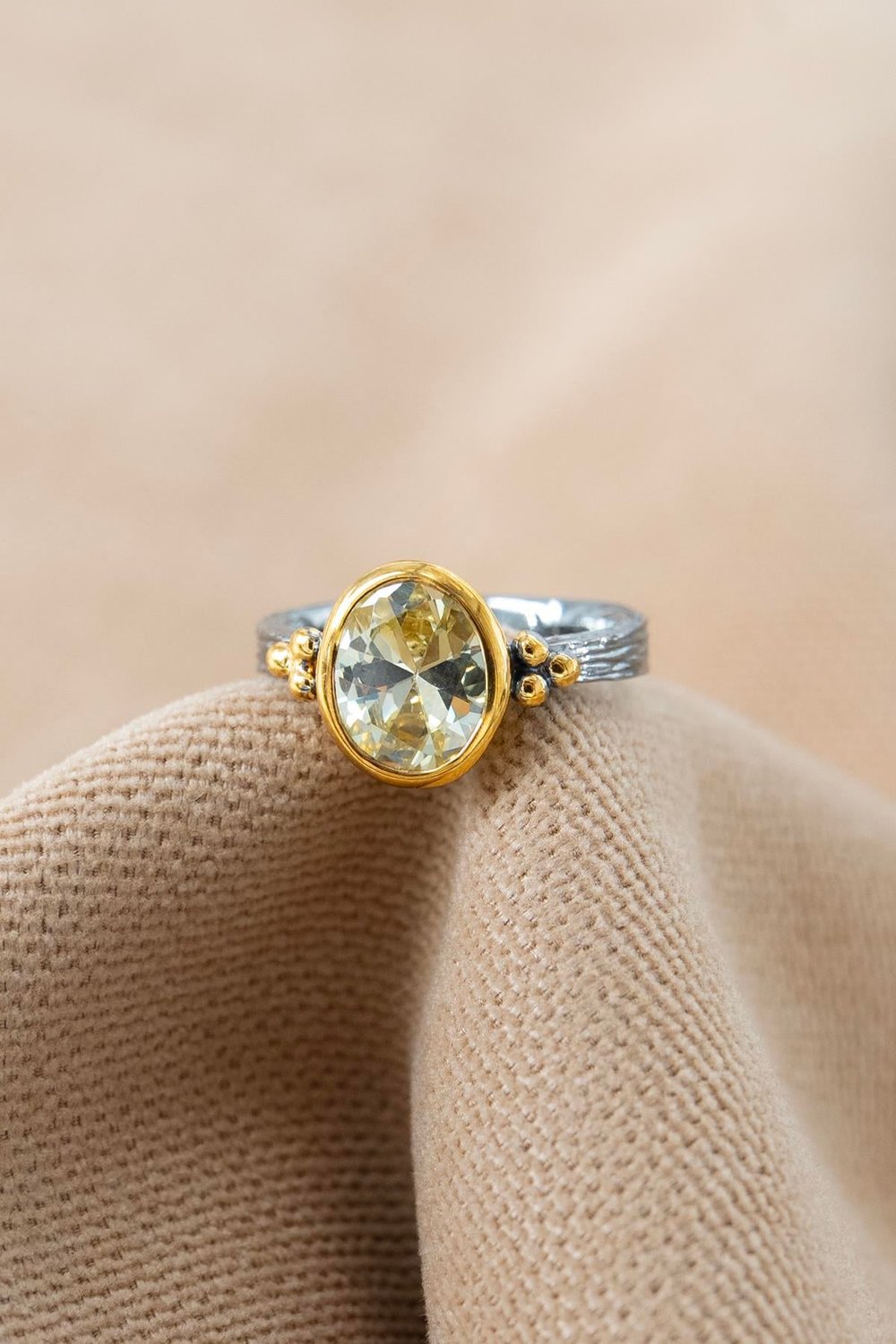 Mexican Diamond Taşlı Gümüş Yüzük 