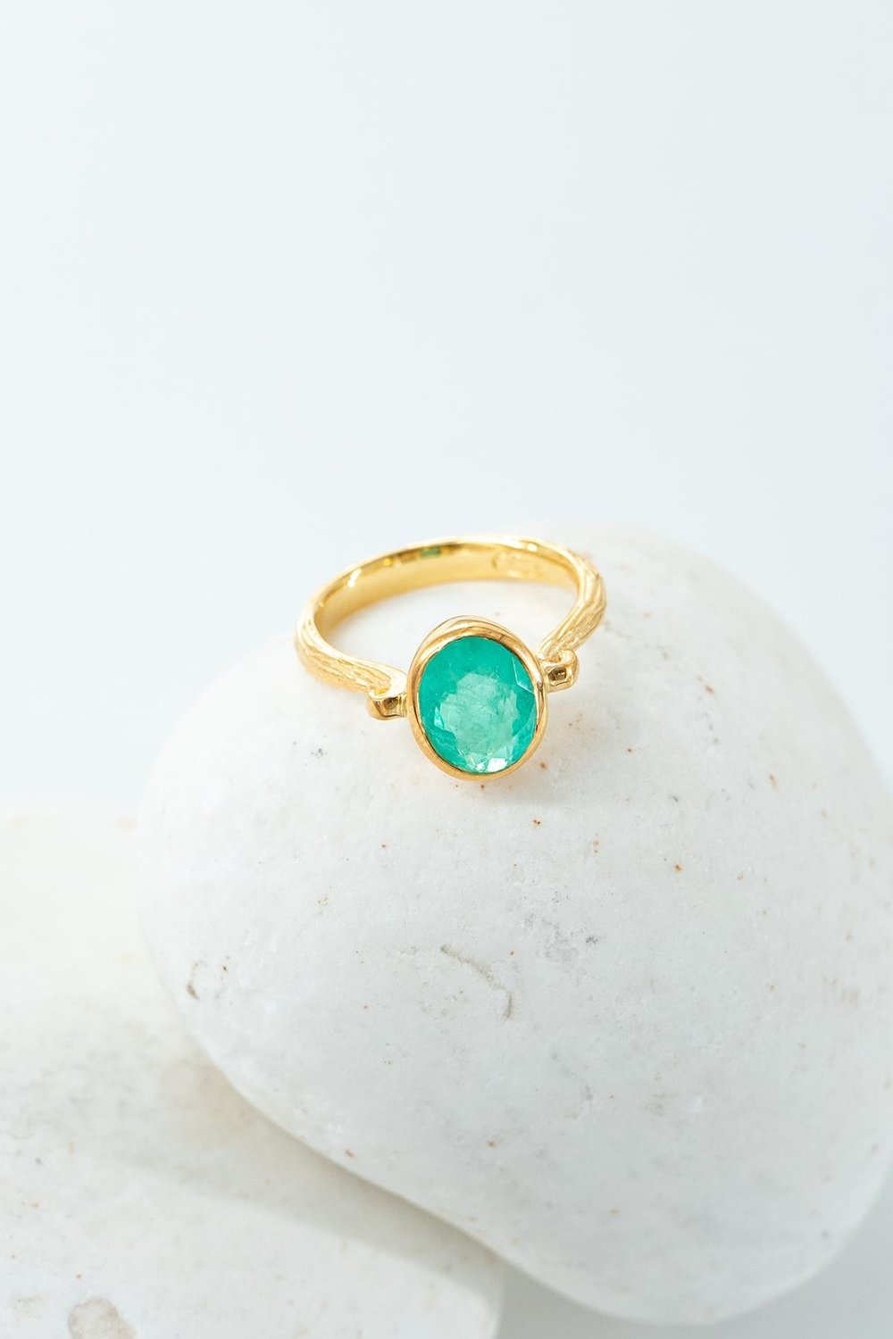 Paraiba Turmalin Taşlı Gümüş Yüzük 