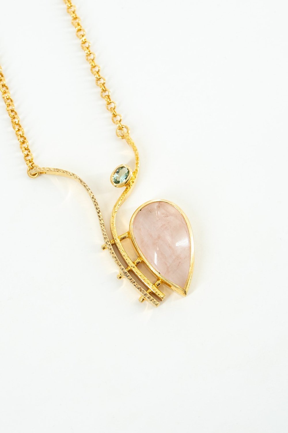 Pink Quartz Gümüş Kolye