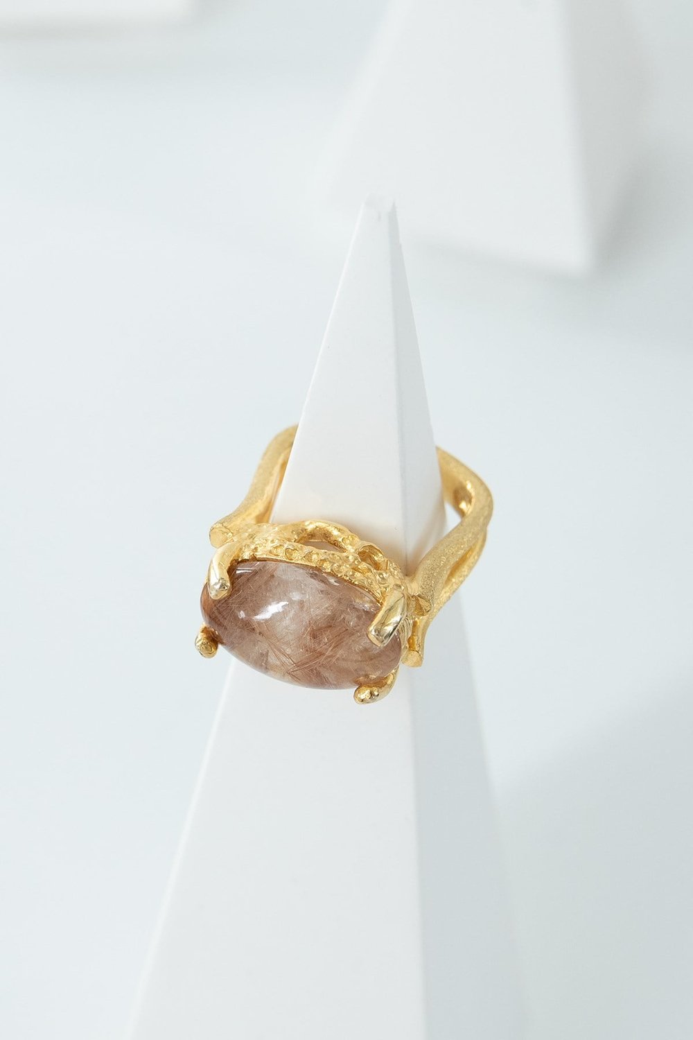 Rutil Quartz Taşlı Gümüş Yüzük