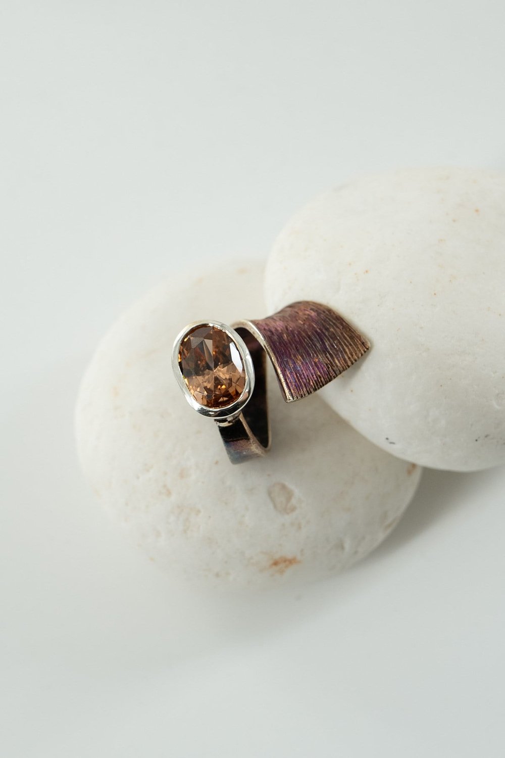 Smoky Quartz Taşlı Gümüş Yüzük