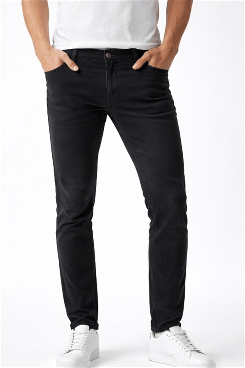 Jeans Erkek Siyah Slim Fit Jean Pantolon – Modern Kesim, Esnek DenimM