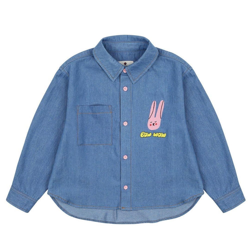 Kız Çocuk Denim Gömlek & Pantolon Alt Üst Takım – Rahat Kalıp Günlük Kombinİ
