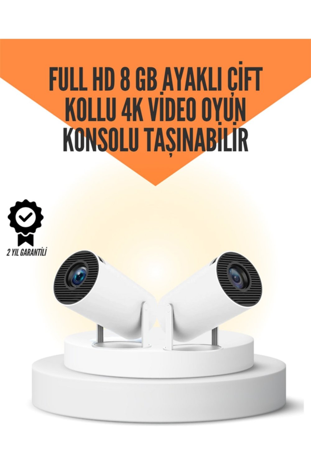 10.000 Oyun Destekli, Çift Kollu 4K Projeksiyon – HDMI, USB, AUX, Ethernet Yok