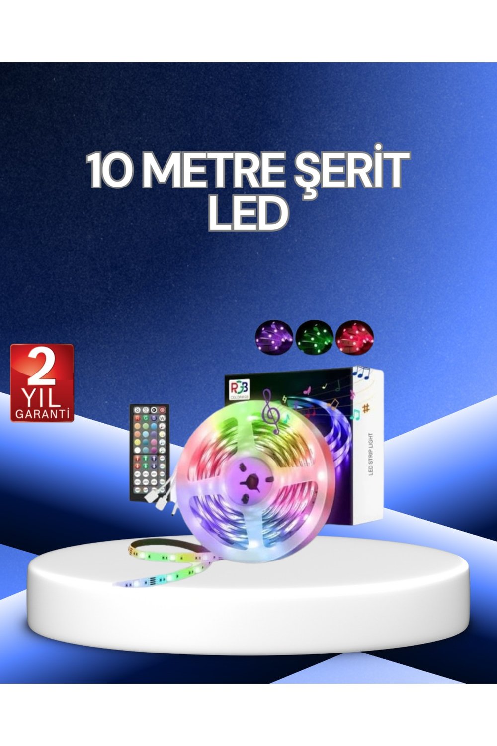 10 Metre Smart Şerit Led Bluetooth Telefon Kontrollü USB Enerjili